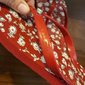Coach Shoes - Coach Red Flip Flops, Size 7 Coach Shoes - Coach Red Flip Flops, Size 7